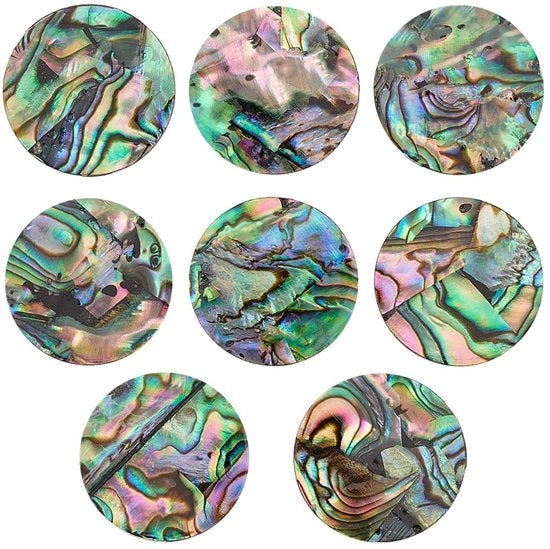 Set di 8 Abalone Schelp Kralen Naturali per Gioielli
