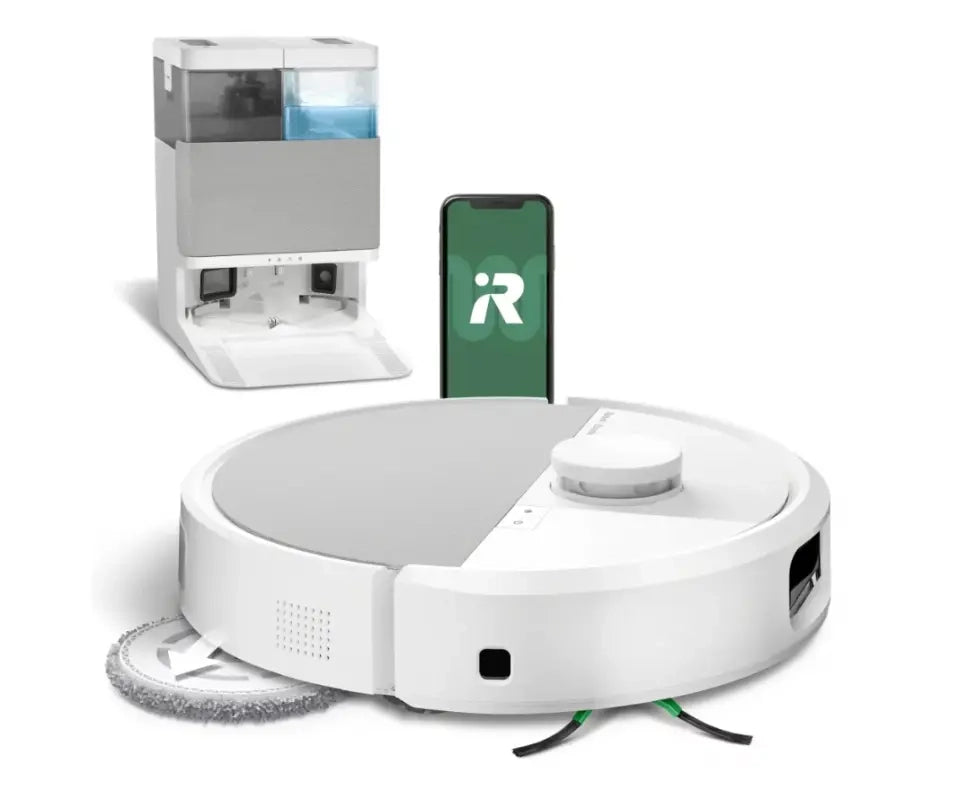 iRobot Roomba Plus 505 Combo +Stazione AutoWas-Robot Aspirapolvere Lavapavimenti, white