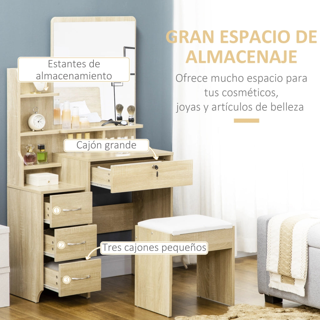 Scrivania da trucco con sgabello ¨C Minimal ¨C 80x38x143 cm
