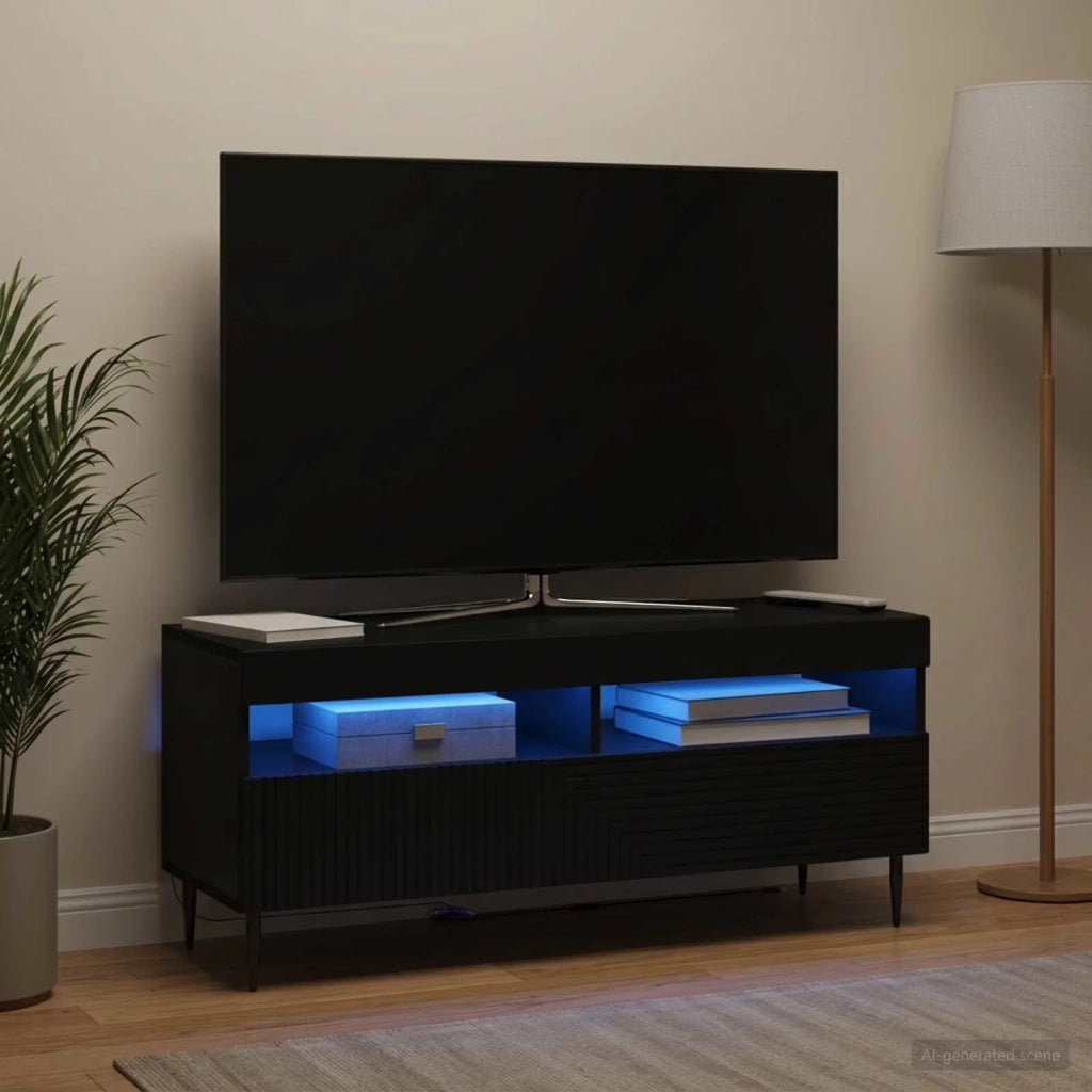 Mobile TV LED Nero Legno ingegnerizzato 896986