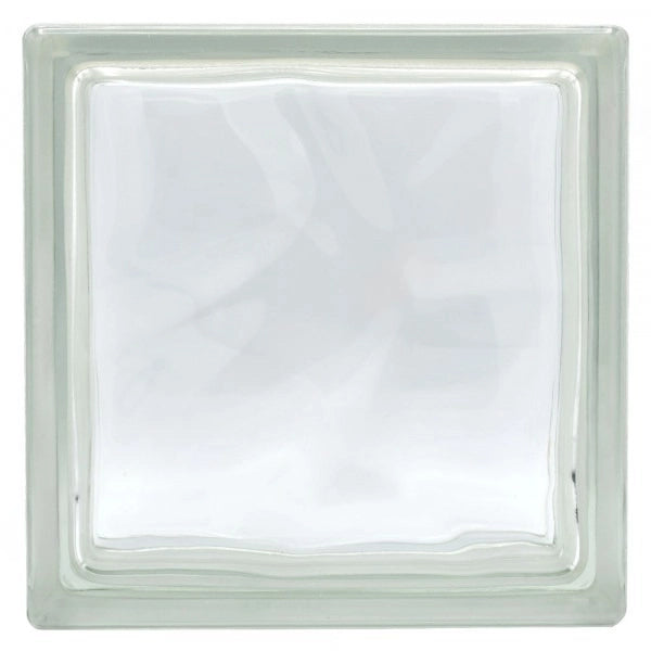 MATTONE IN VETROCAMERA ONDULATO cm 19 x 19 x 8 - chiaro- 10 pezzi  - BricoGo