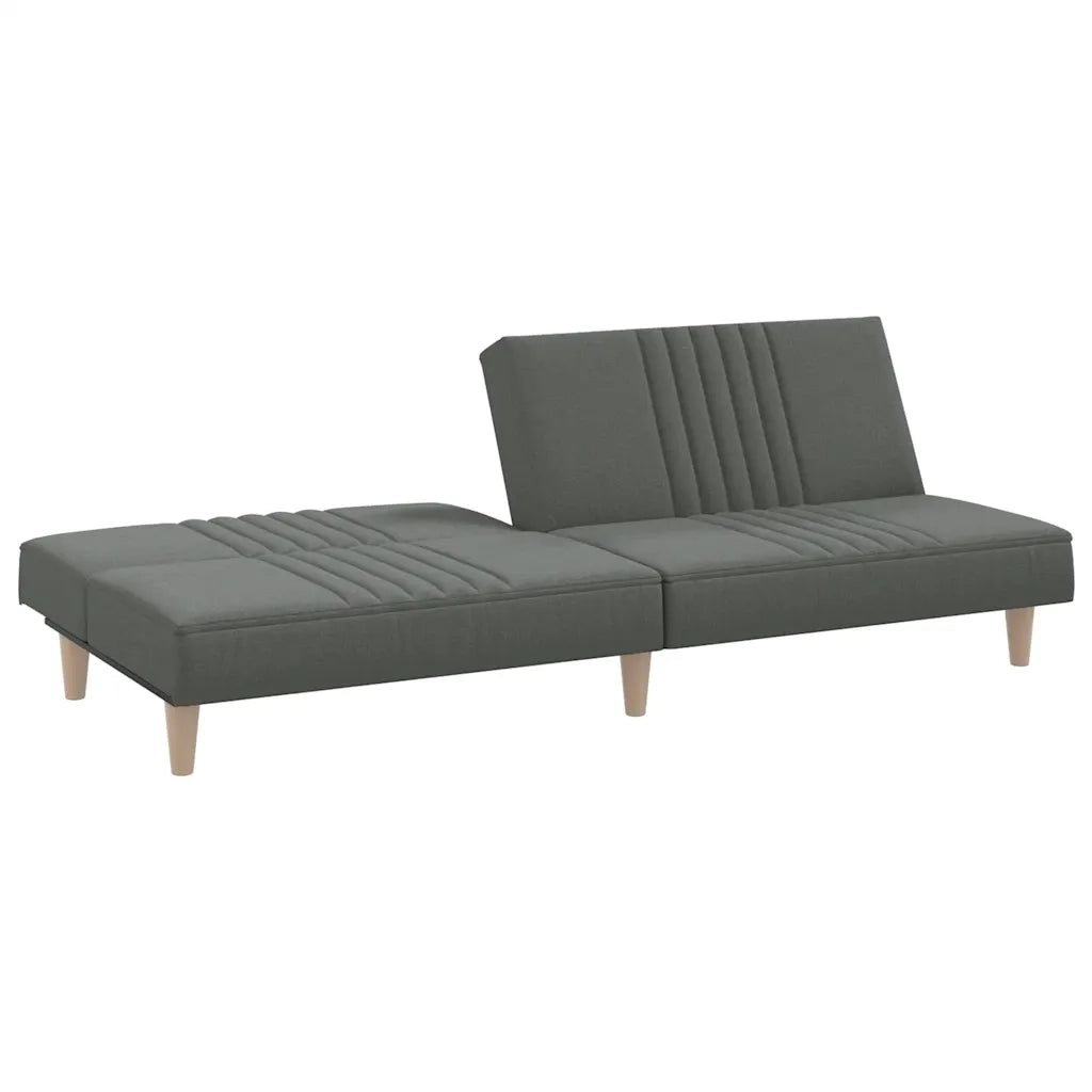 Divano Letto Grigio Scuro in Tessuto 351882