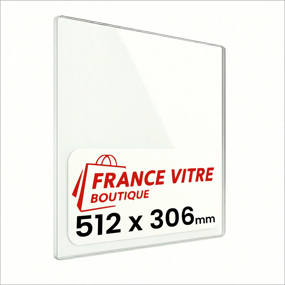 512 x 306 x 4 mm - Vetro per stufa a legna - vetro camino di ricambio - vetro per caminetto resistente al fuoco - France Vitre