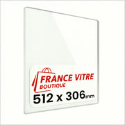 512 x 306 x 4 mm - Vetro per stufa a legna - vetro camino di ricambio - vetro per caminetto resistente al fuoco - France Vitre