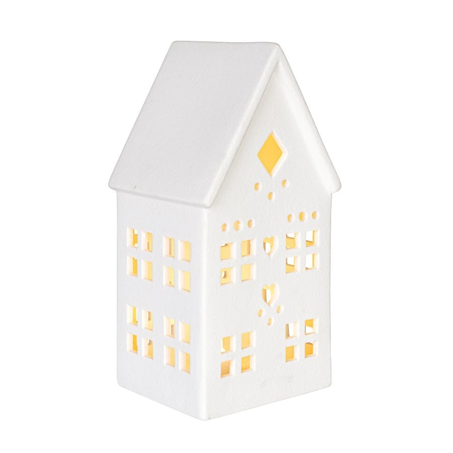 CASETTA CON LED DICKENS BIANCO