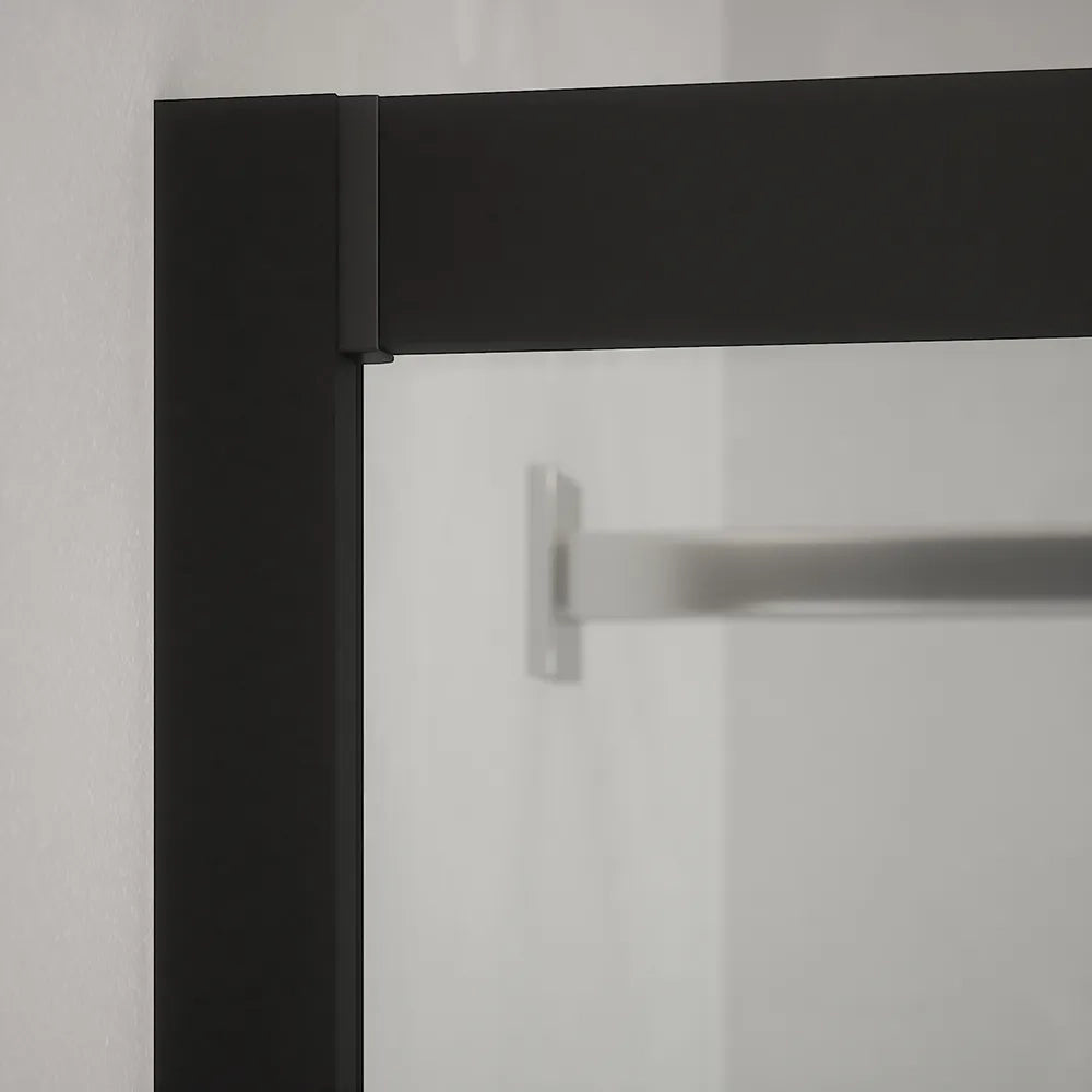 Box doccia angolare 75x75 cm trasparente 4 mm profili neri | Willis
