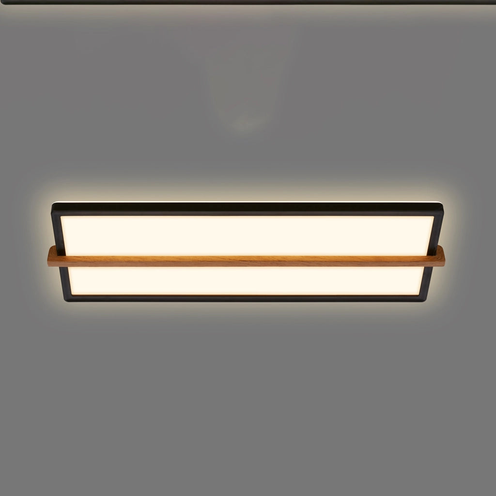 Plafoniera Moderna Remsa Plastica Nero Led Integrato 22W 3000K