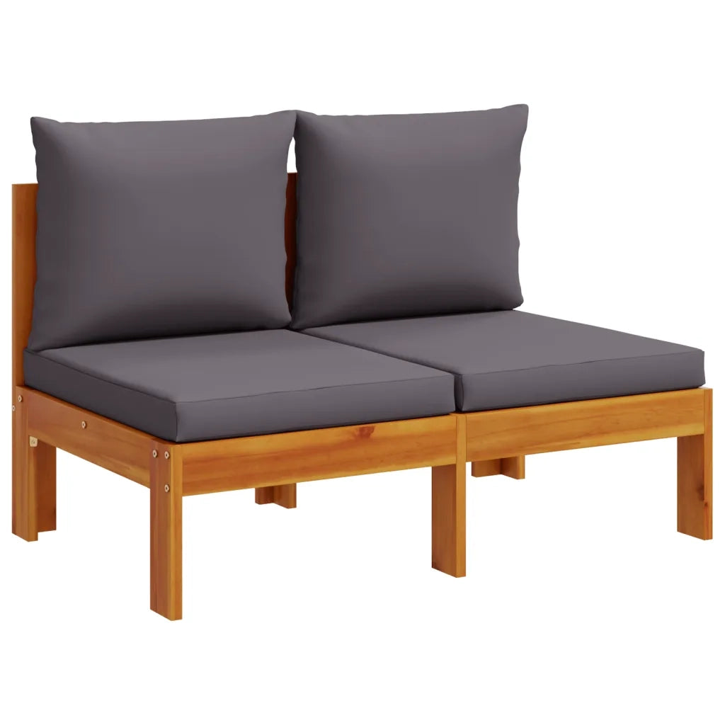Set Divano da Giardino 6 pz con Cuscini in Massello di Acacia