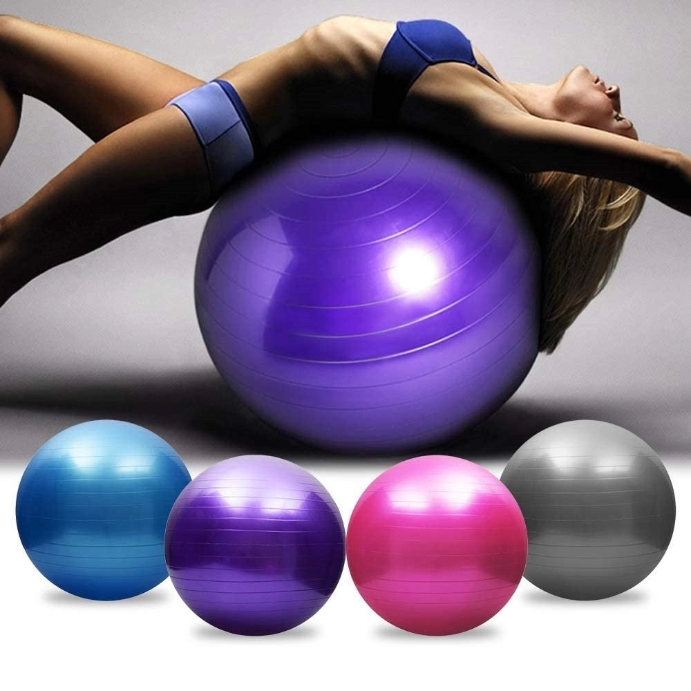 Trade Shop - Palla Da Yoga Ginnastica Con Pompa Per Pilates Esercizi Fitness Allenamento 65cm -