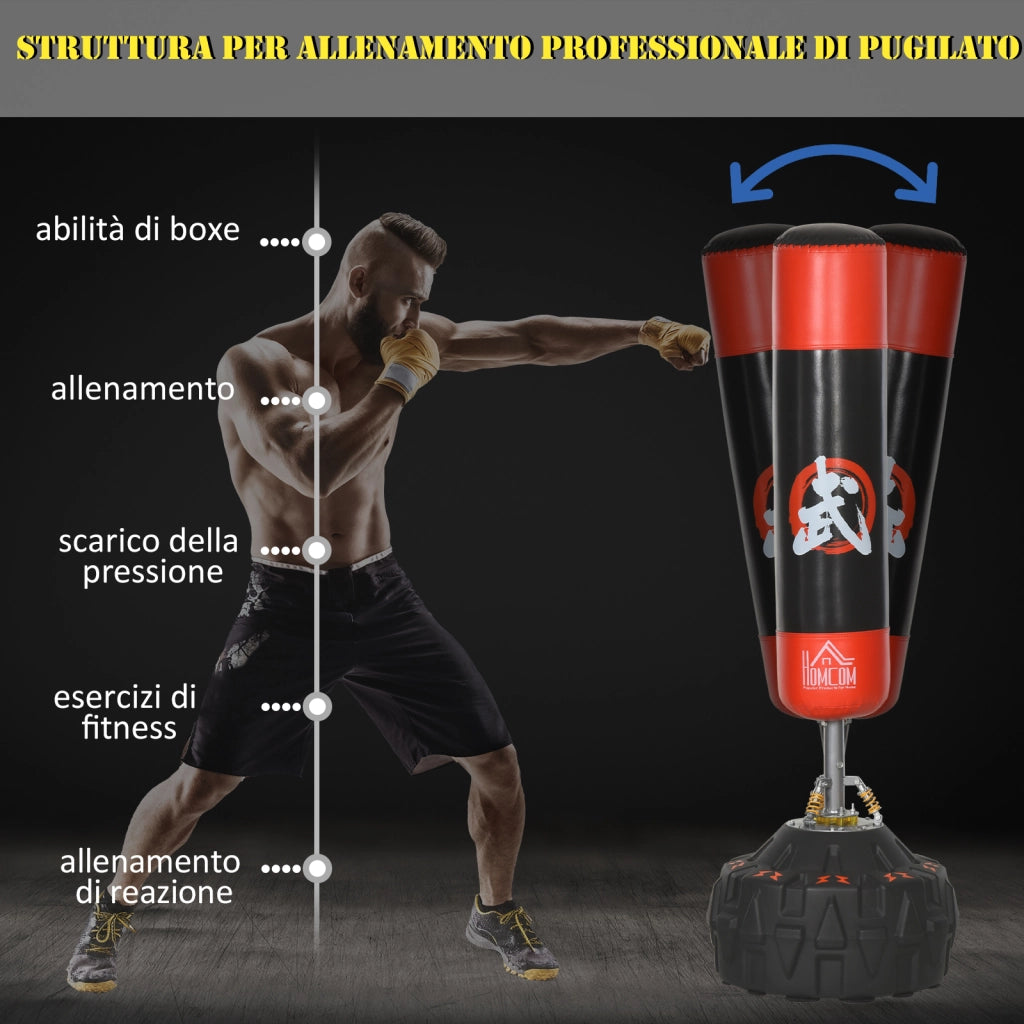 Sacco da Boxe da Terra ¨C Minimal ¨C Nero e Rosso, 180 cm