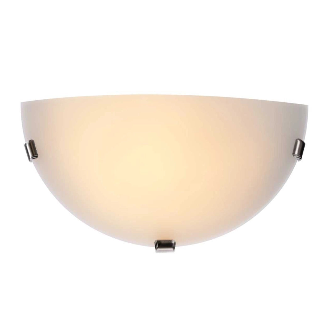 Plafoniera Candellux Sara 30 cm vetro bianco E27 cromo