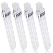Trade Shop - 4 Bulbi Da 9 Watt Per Lampade Uv Gel Ricostruzione Unghie Semipermanente Lampada -