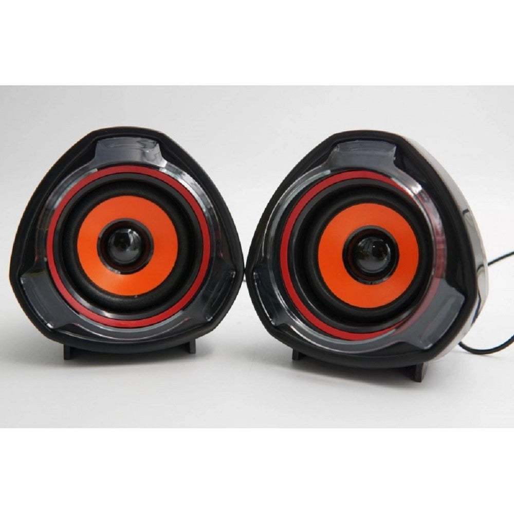 Trade Shop - Speaker Altoparlanti Stereo Per Computer Pc 2.0 Cablato Cavo Usb Aux 3,5mm Q87 -