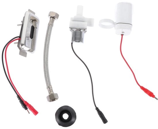 Urinoir con Sensore di Spoletta Senza Contatto - Set di Spoletta per Urinoir Automatico - Installazione Facile - Dimensioni 8,5 x 5 x 3 cm - Portata di Detezione 50 cm - Materiale Duraturo Resistente all'Ossido e All'Ossido - Spoletta per Urinoir