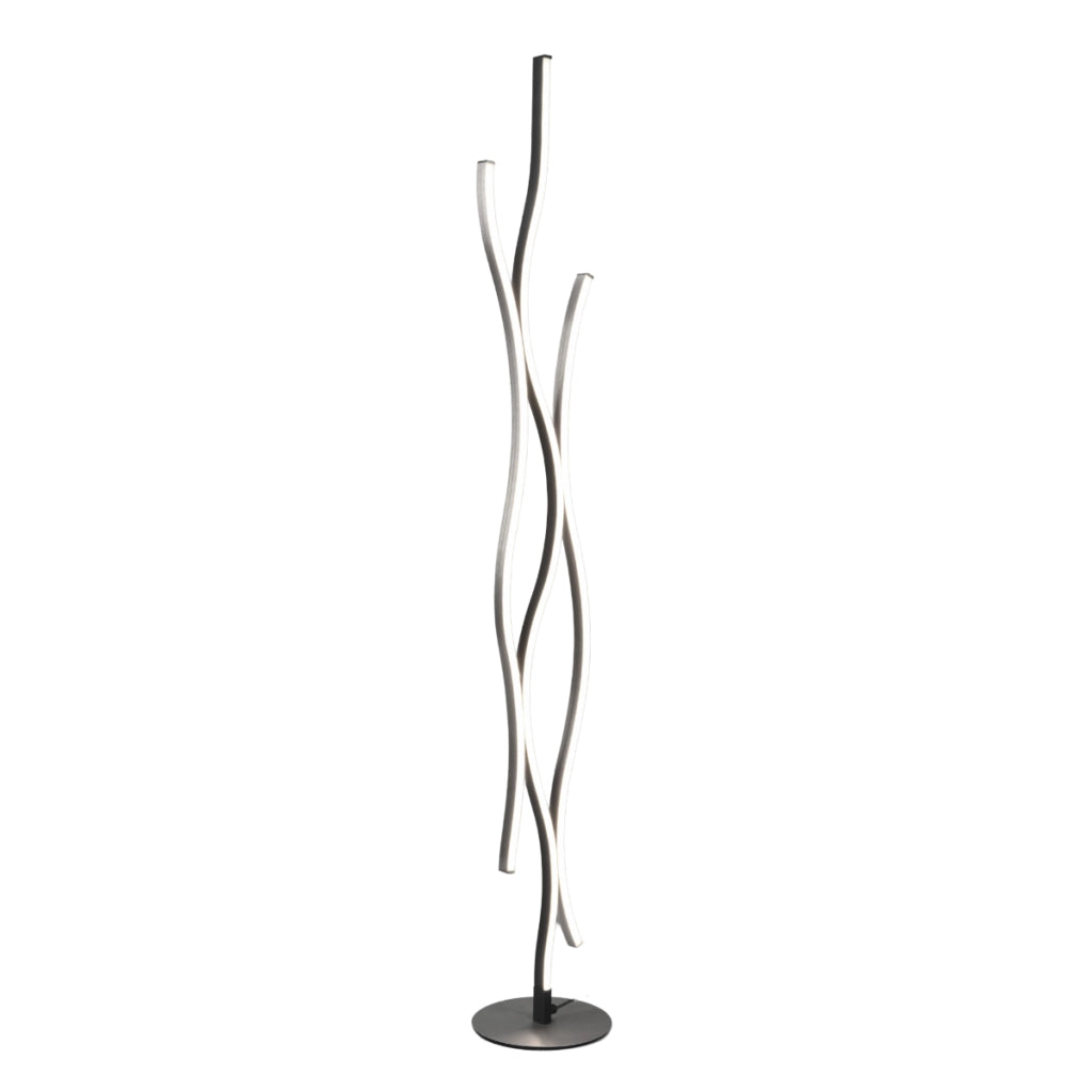 Lampada da terra LED Blaze argento Trio 28W dimmer