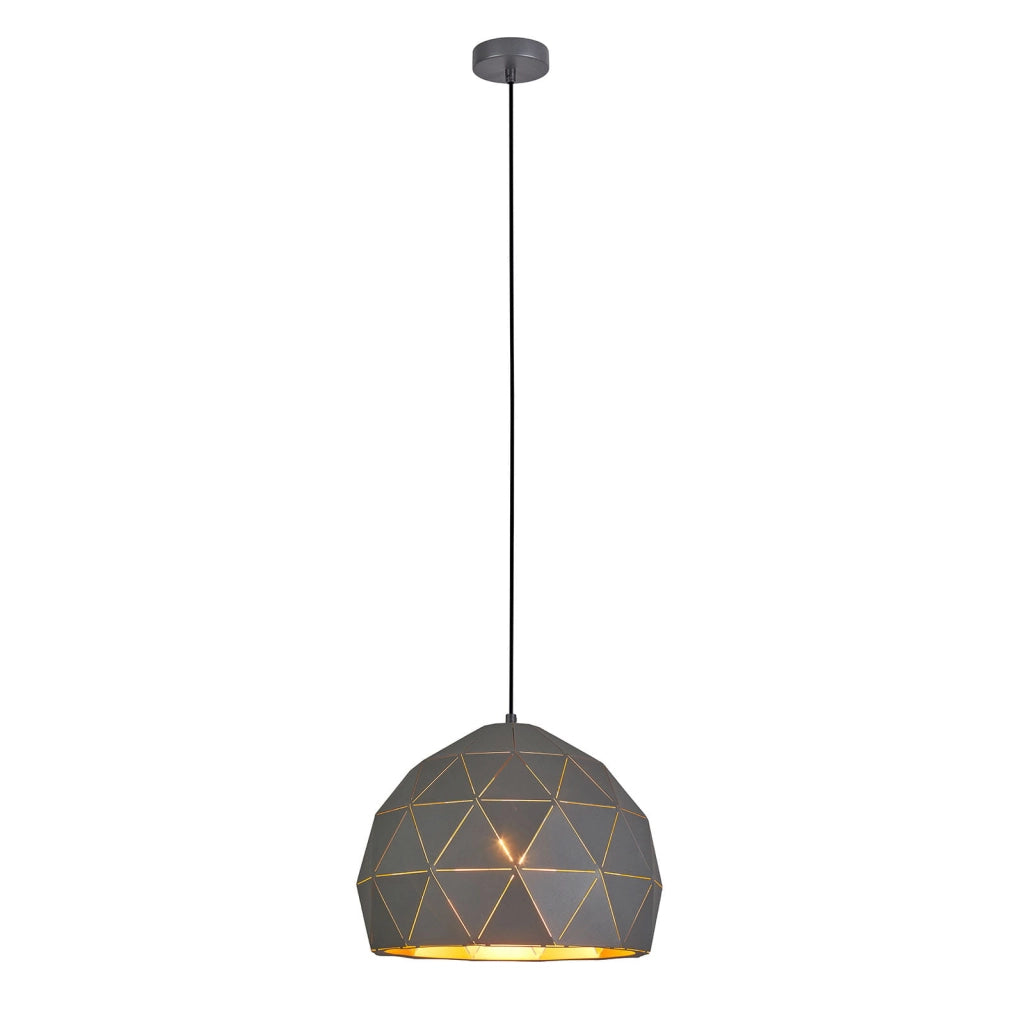 Italux lampada a sospensione Harley grafite oro Ø36 E27