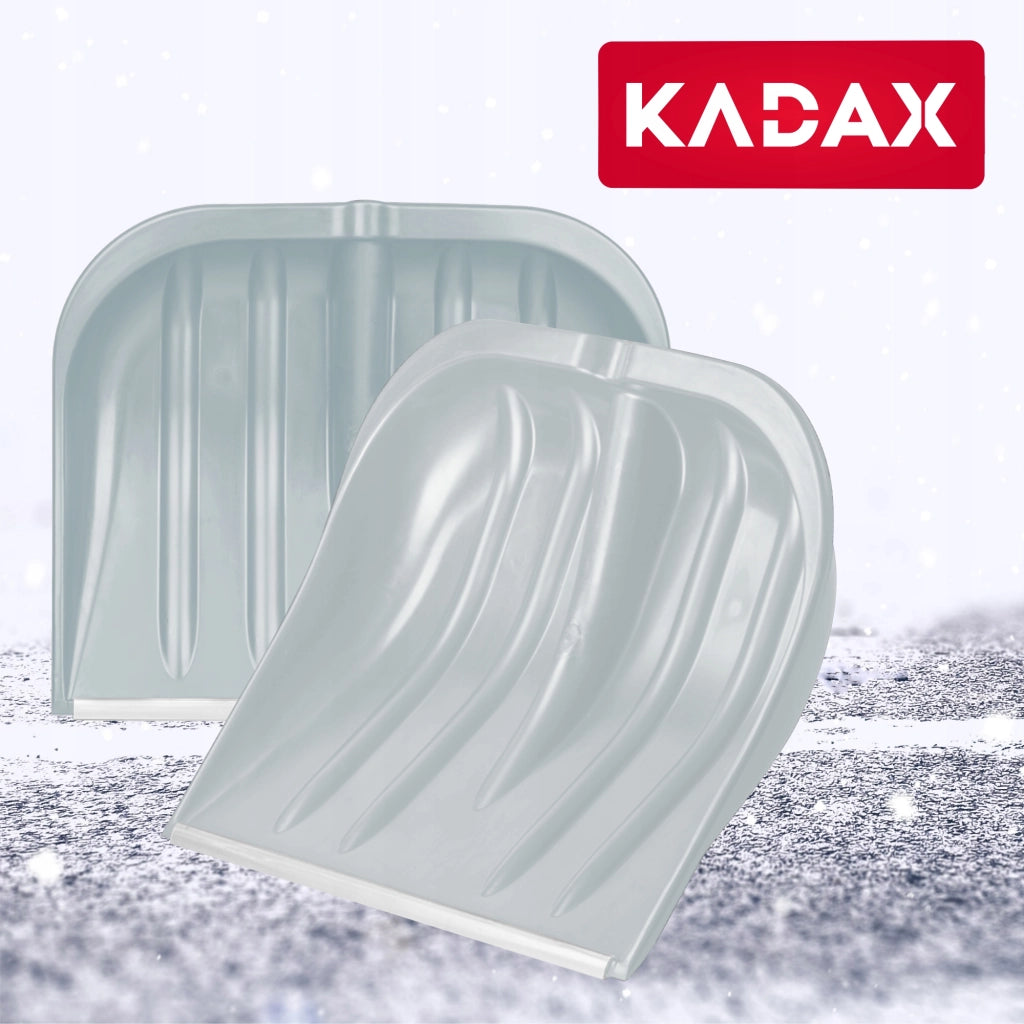 Pala da neve KADAX, in plastica, senza manico, robusta, 2 pezzi.