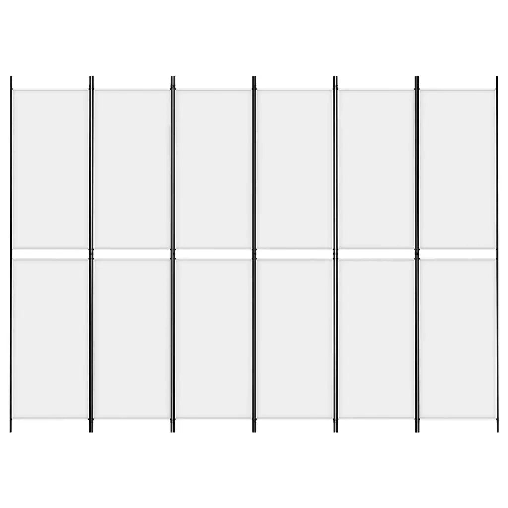 Divisorio a 4 Pannelli Bianco 300x220 cm Tessuto 350254
