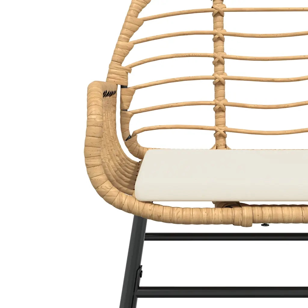Set da Pranzo da Giardino 5pz con Cuscini Polyrattan Vetro 3334557