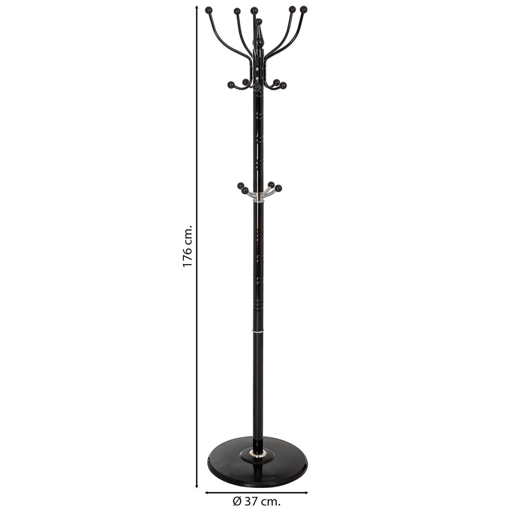 Perchero de metal negro 176h cm