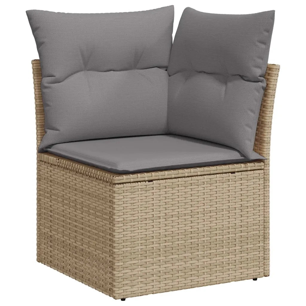 Set Divano da Giardino 8 pz con Cuscini Beige in Polyrattan 3326520