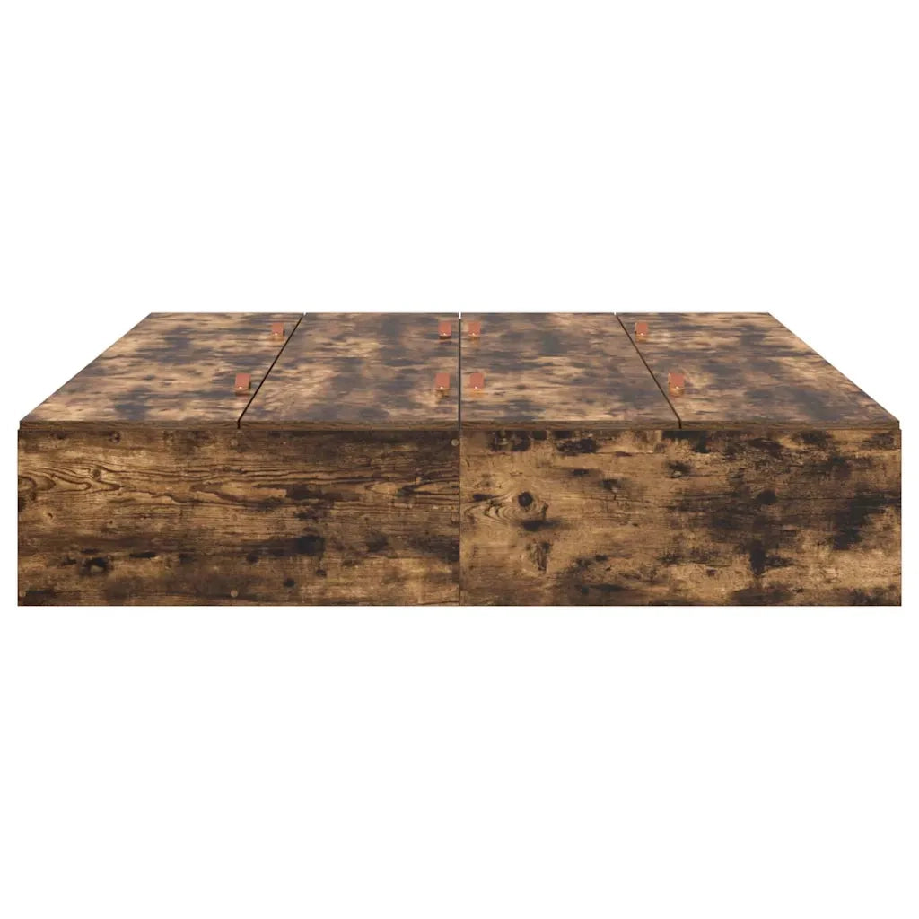 Struttura letto con contenitore Rovere fumé 140 x 190 cm 3335433