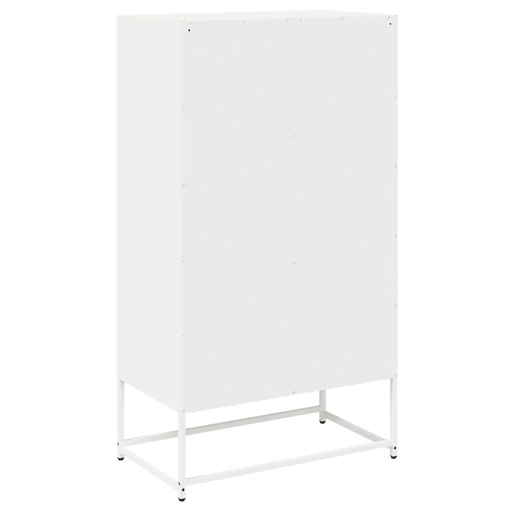 Credenza Bianca 68x39x123 cm in Acciaio 853355