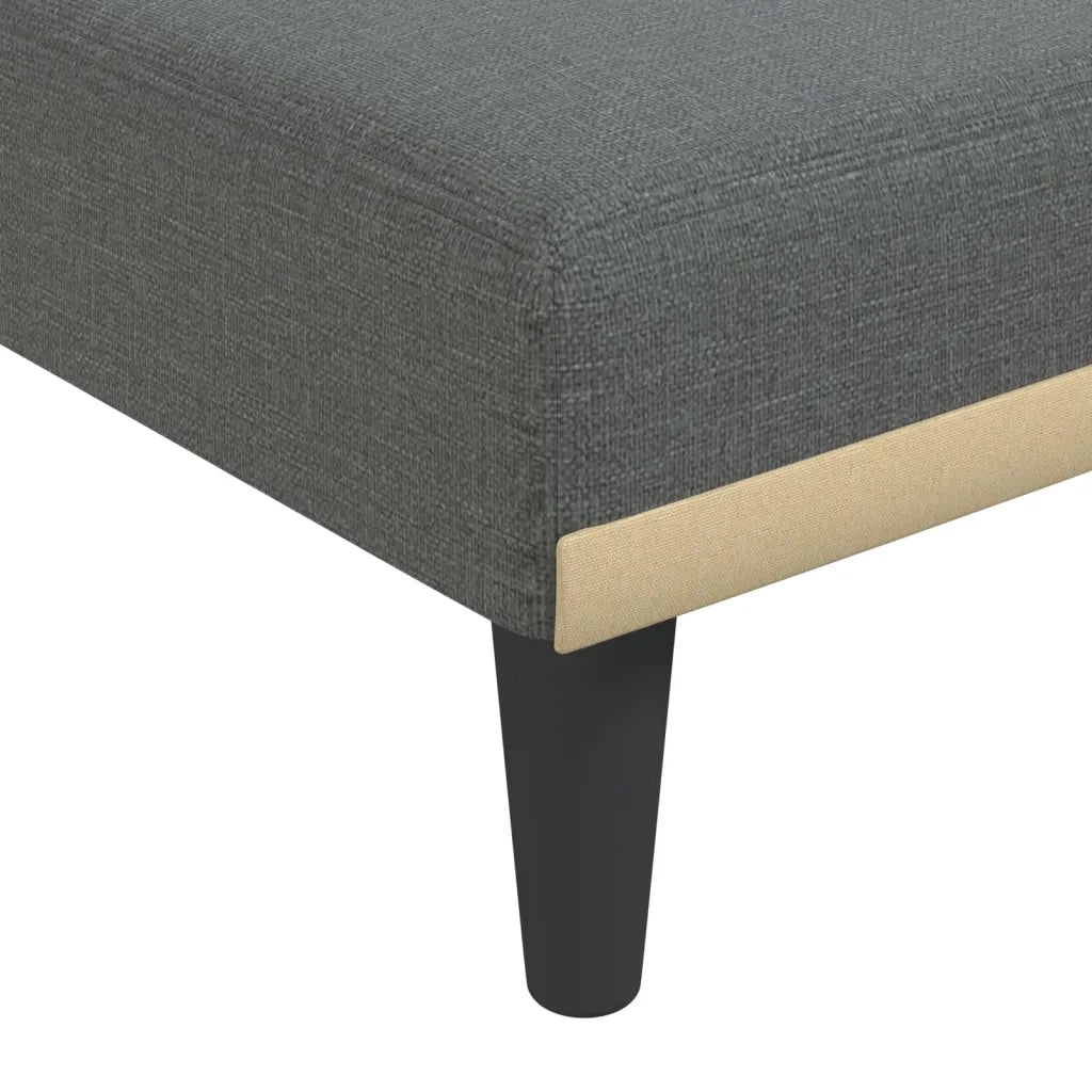 Chaise Longue in Tessuto Grigio Scuro 352817