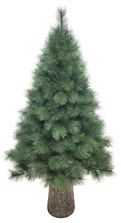 Albero di Natale Artificiale 240 cm 66 Rami con Tronco Quercia Verde