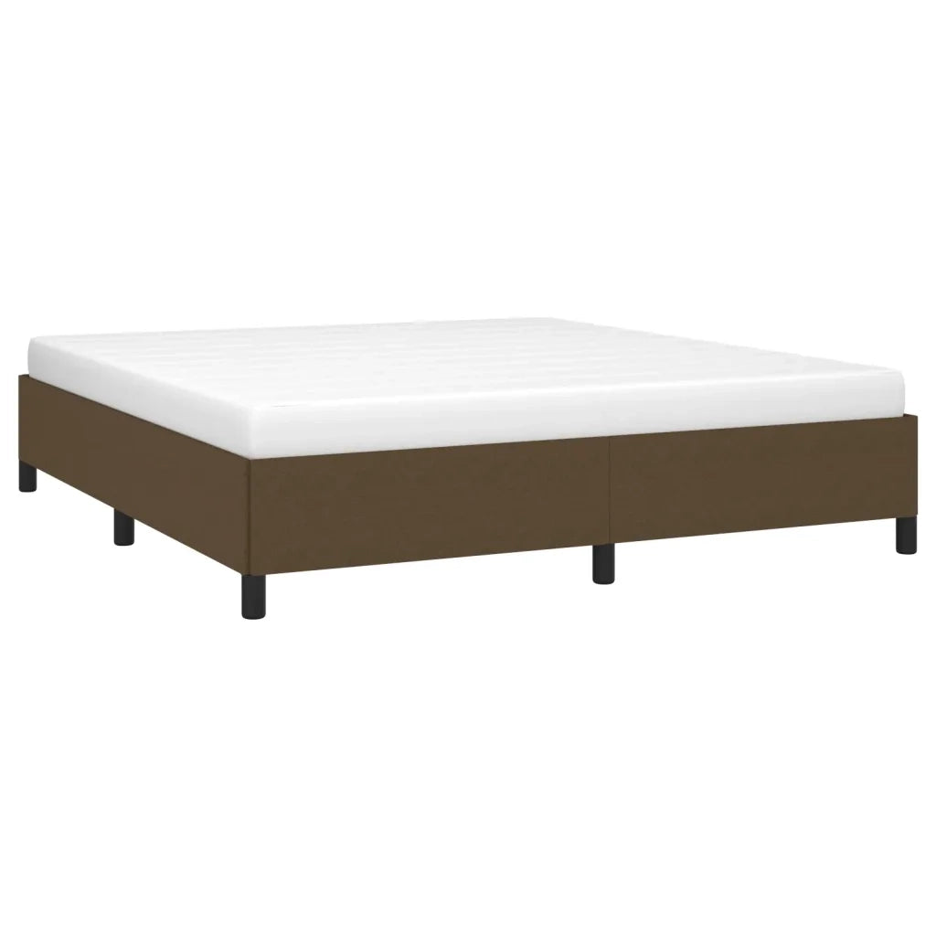 Giroletto senza Materasso-Struttura Letto Marrone Scuro 160x200 cm Tessuto