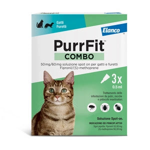 PURRFIT COMBO GATTO SPOT ON 3 PIPETTE- ELANCO- 1,0 pz
