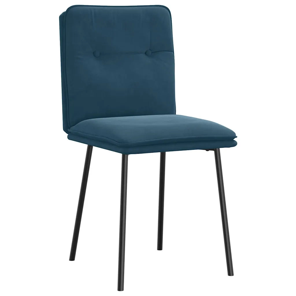 Sedie da Pranzo 6 pz Blu in Velluto 3315689
