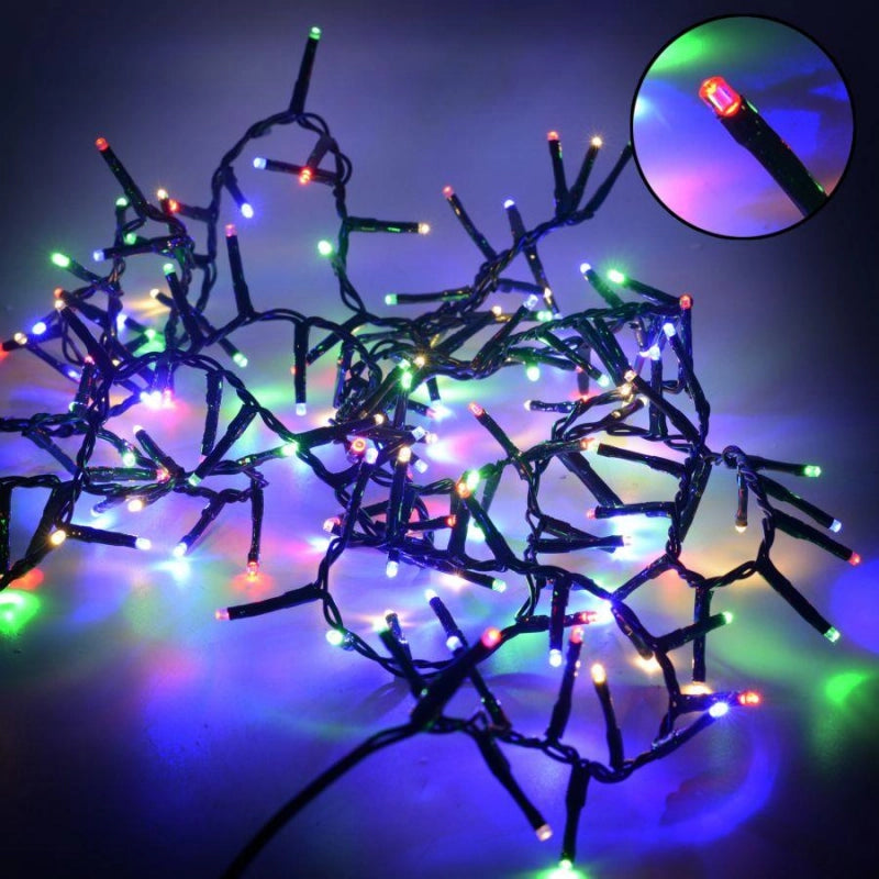 Set di 2 Luce filo 150 led multicolore controller cm 300 al. fissa uso esterno