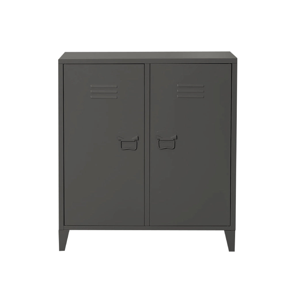 MOBILE 2 ANTE 80X40XH73CM ARDESIA IN METALLO.