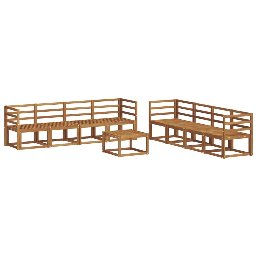 Set di divani da esterno 9 pcs Naturale