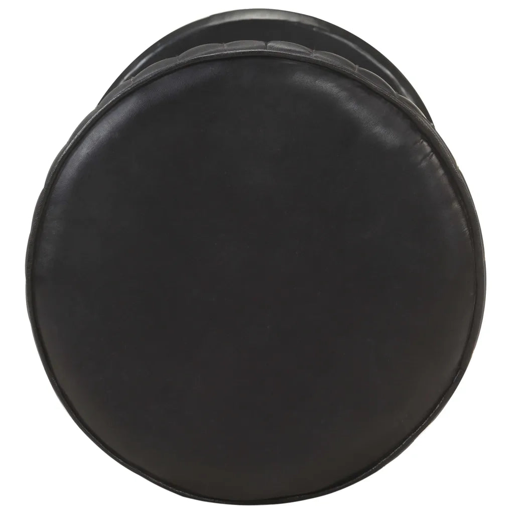 Sgabello da Bar Nero in Vera Pelle 321872