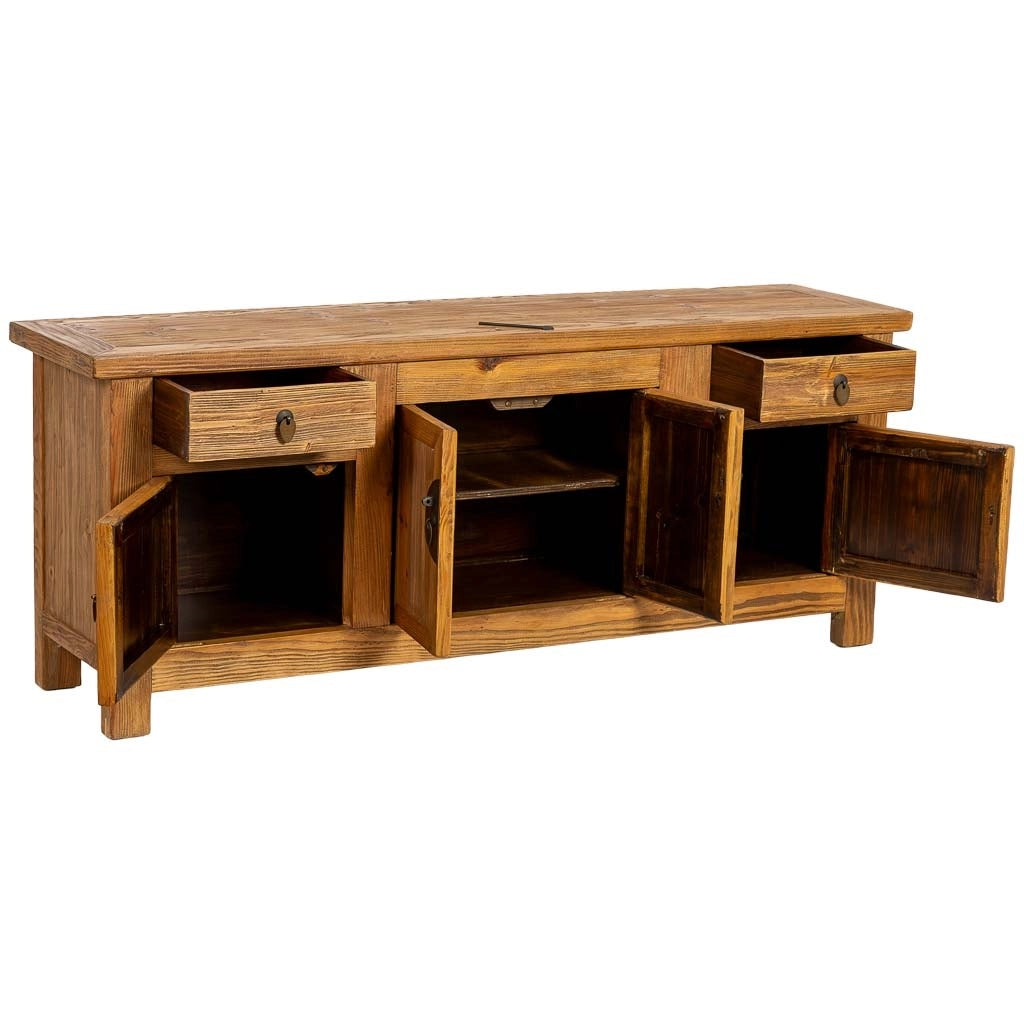 Mobile basso in legno marrone 159x39x63h cm