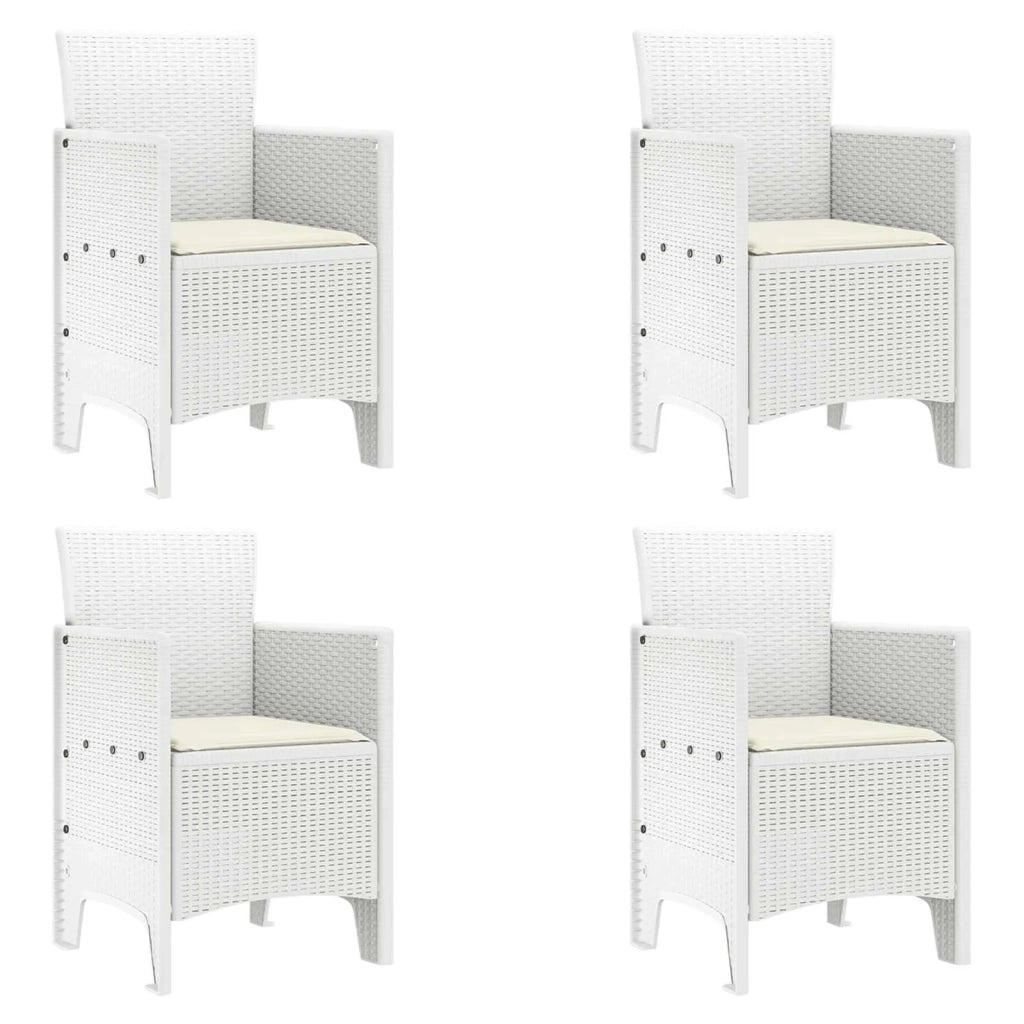 Sedia da Giardino 4 pcs Bianco 53 x 49 x 85 cm Polipropilene 847482