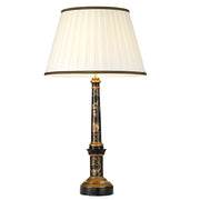Lampada da tavolo Strasbourg nera oro 87cm E27 Designer Lightbox