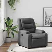 Poltrona Reclinabile Grigia in Similpelle 374122