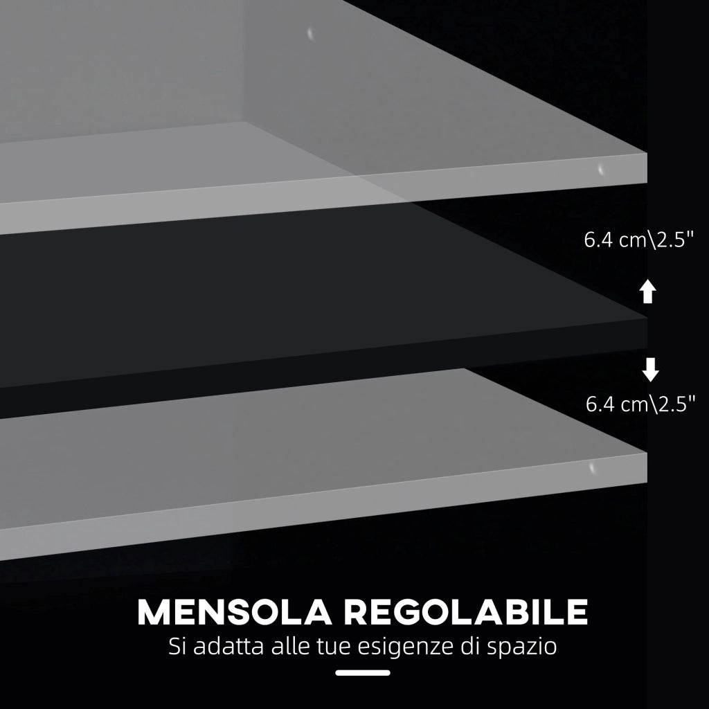 Armadio per Ufficio con Ruote ¨C Minimal ¨C Legno Nero 100x40x71