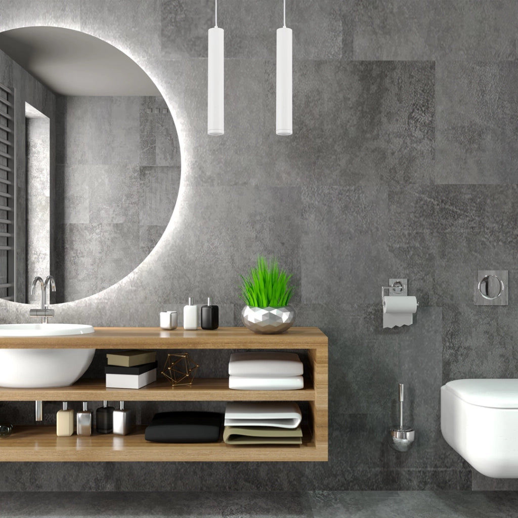 Lampada a sospensione bagno Porter bianca GU10 IP44