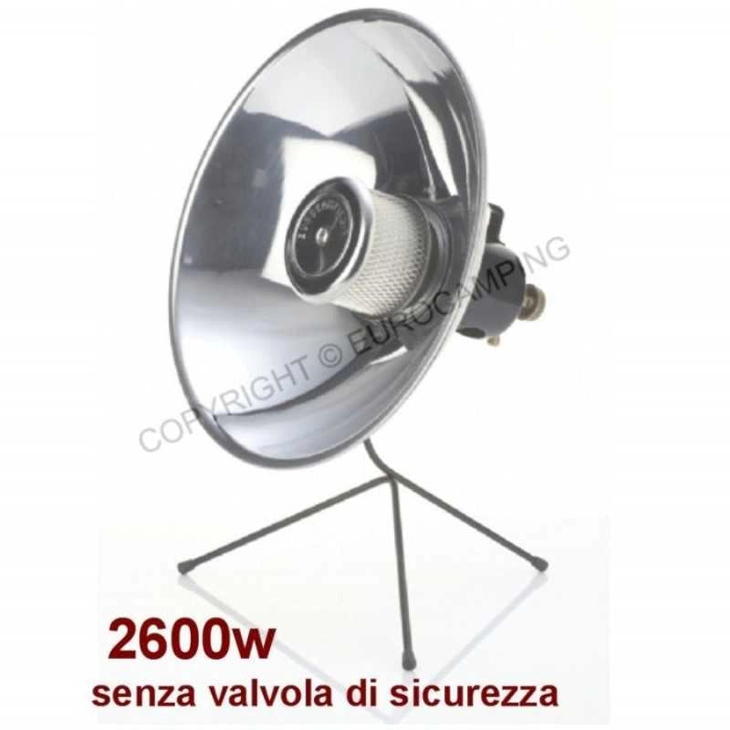 STUFA A GAS PARABOLA EUROCAMPING SENZA VALVOLA DI SICUREZZA - EUROCAMPING