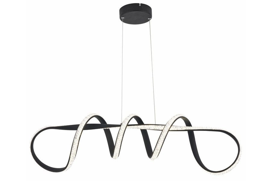 Lampada sospesa ad anello nera LED 40W Reality Vesper