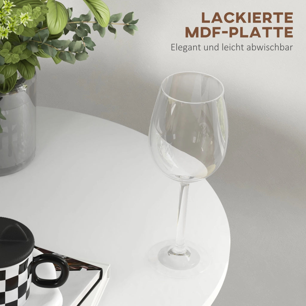 Tavolino da bar ¨C Minimal ¨C bianco 60x60x102 cm