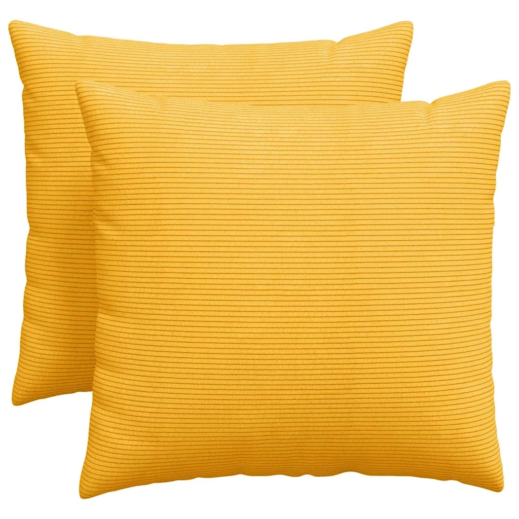 Cuscini da Divano 2 pz-Set di 2 Cuscini per Sofa Giallo Chiaro 50 x 50 cm