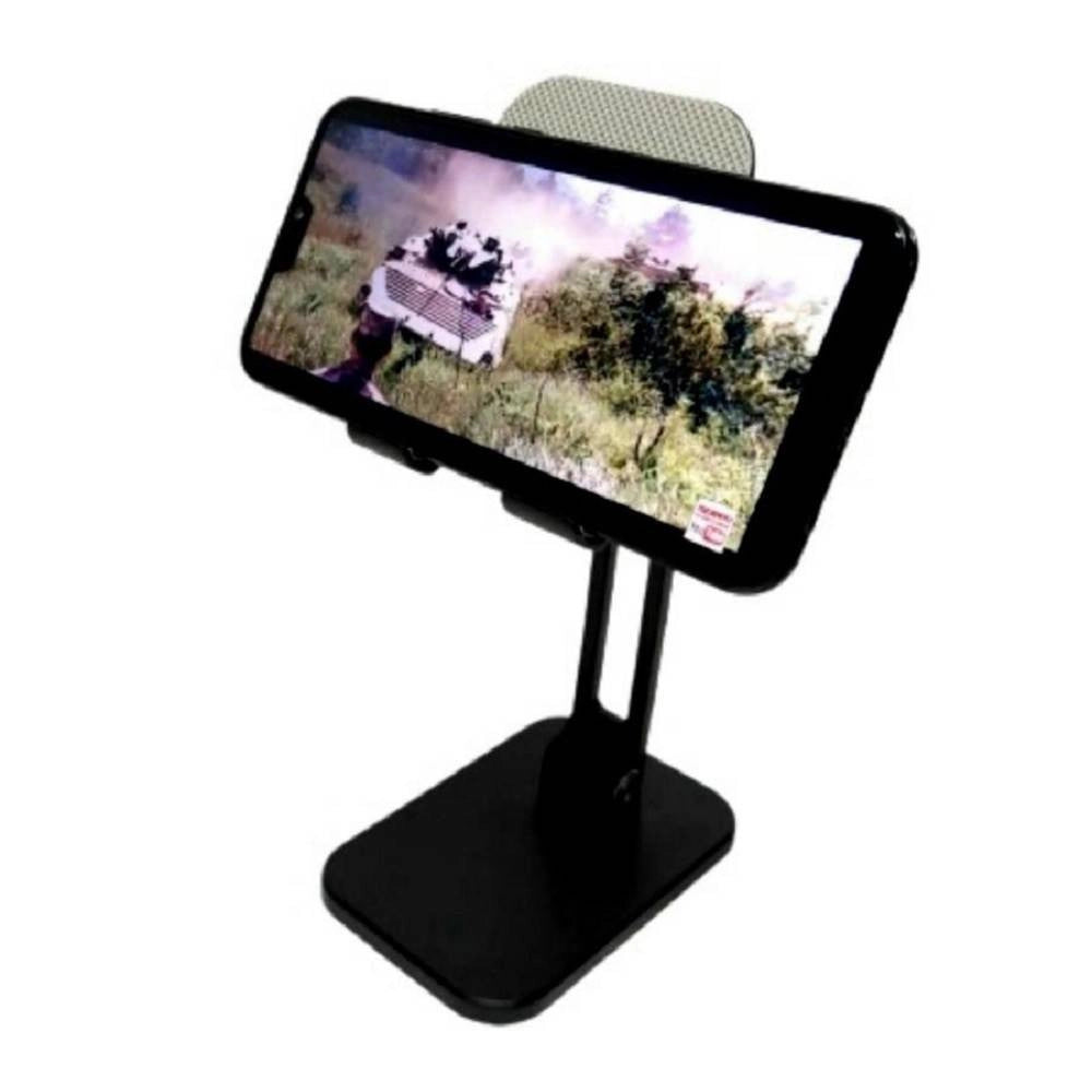 Trade Shop - Supporto Da Tavolo Per Tablet Telefono Cellulare Universale 3 Snodi Regolabile -