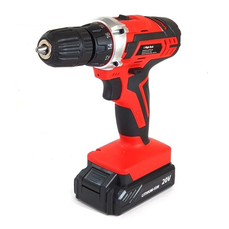 HIGH-TECH TRAPANO AVVITATORE CON BATTERIA 20 V 1300 MAH