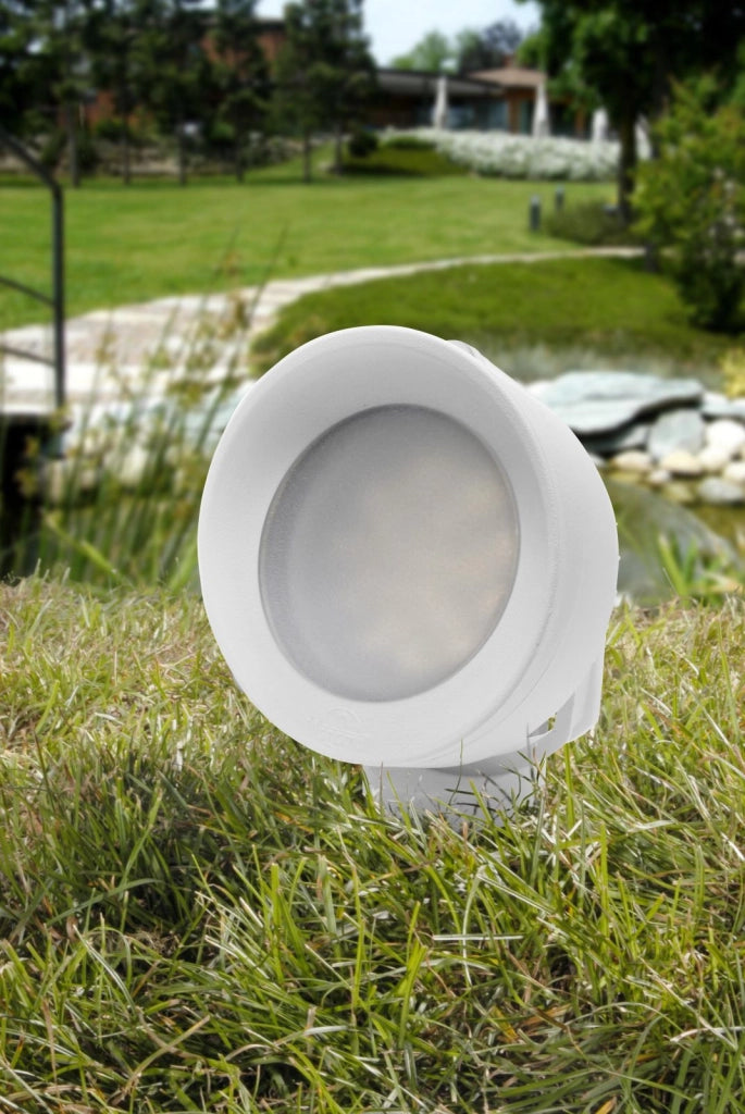 ROMA D15 CM FARETTO CON PICCHETTO 1 LUCE ATTACCO GX53 GRIGIO IP66 LAMPADINA LED INCLUSA 10W CCT INCLUSA