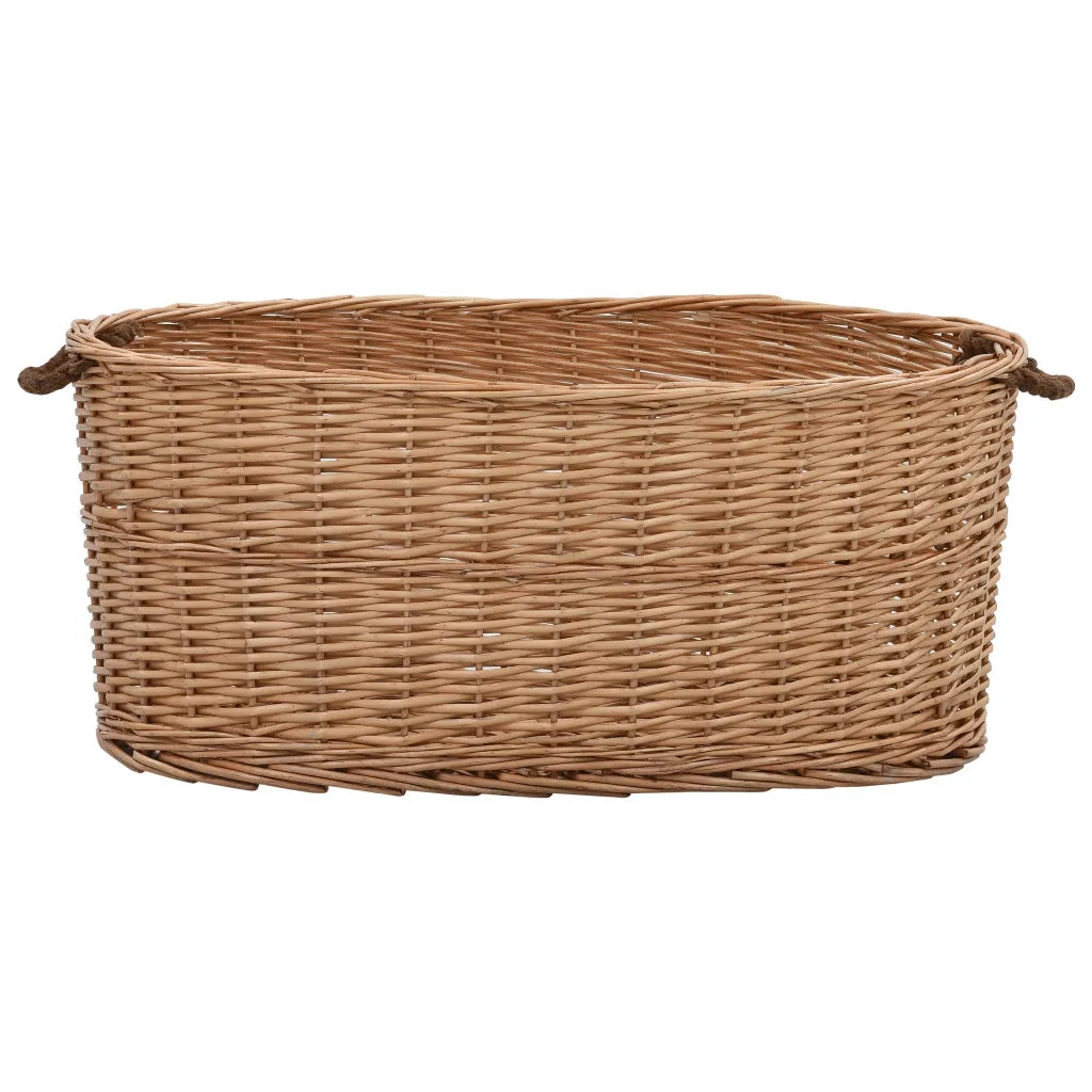 Cesta per Legna con Maniglie 78x54x34cm Salice Naturale CFW4762499